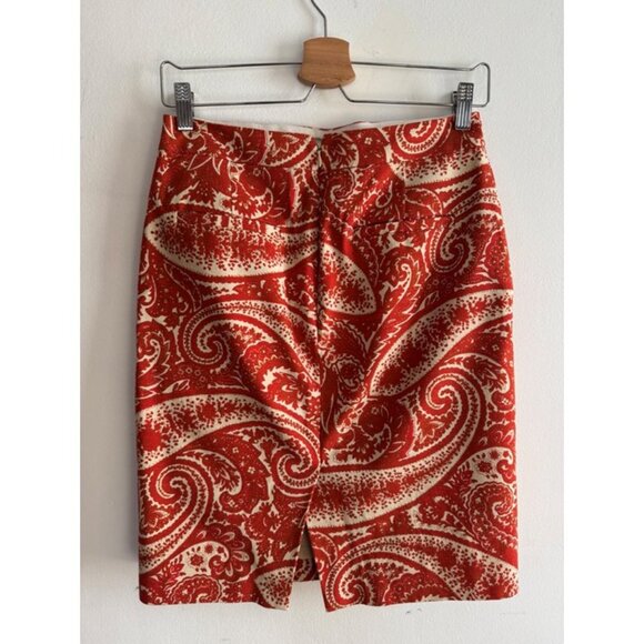 Vintage J. Crew Paisley Pencil Skirt - Picture 2 of 7